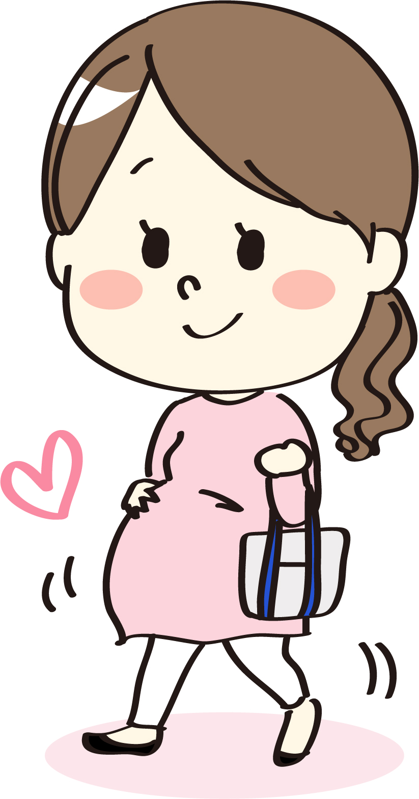 お出かけしてる妊婦
